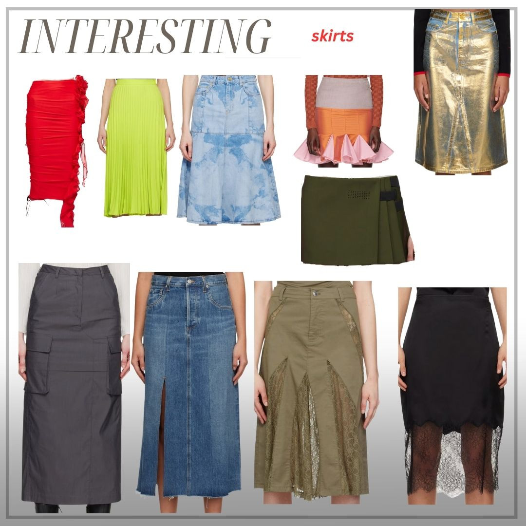 A single bold skirt can completely transform your look. I’ve rounded up my favorites from Ssense.com! 

 

#LTKHoliday #LTKSeasonal #LTKStyleTip