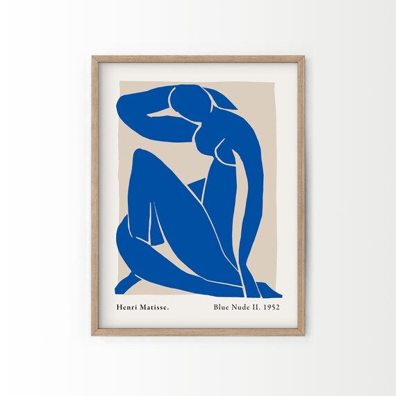 Matisse Nu Bleu Print, Blue Nude Poster, Matisse Exhibition, Female Body Art, Line Draw Art, Mini... | Etsy (US)