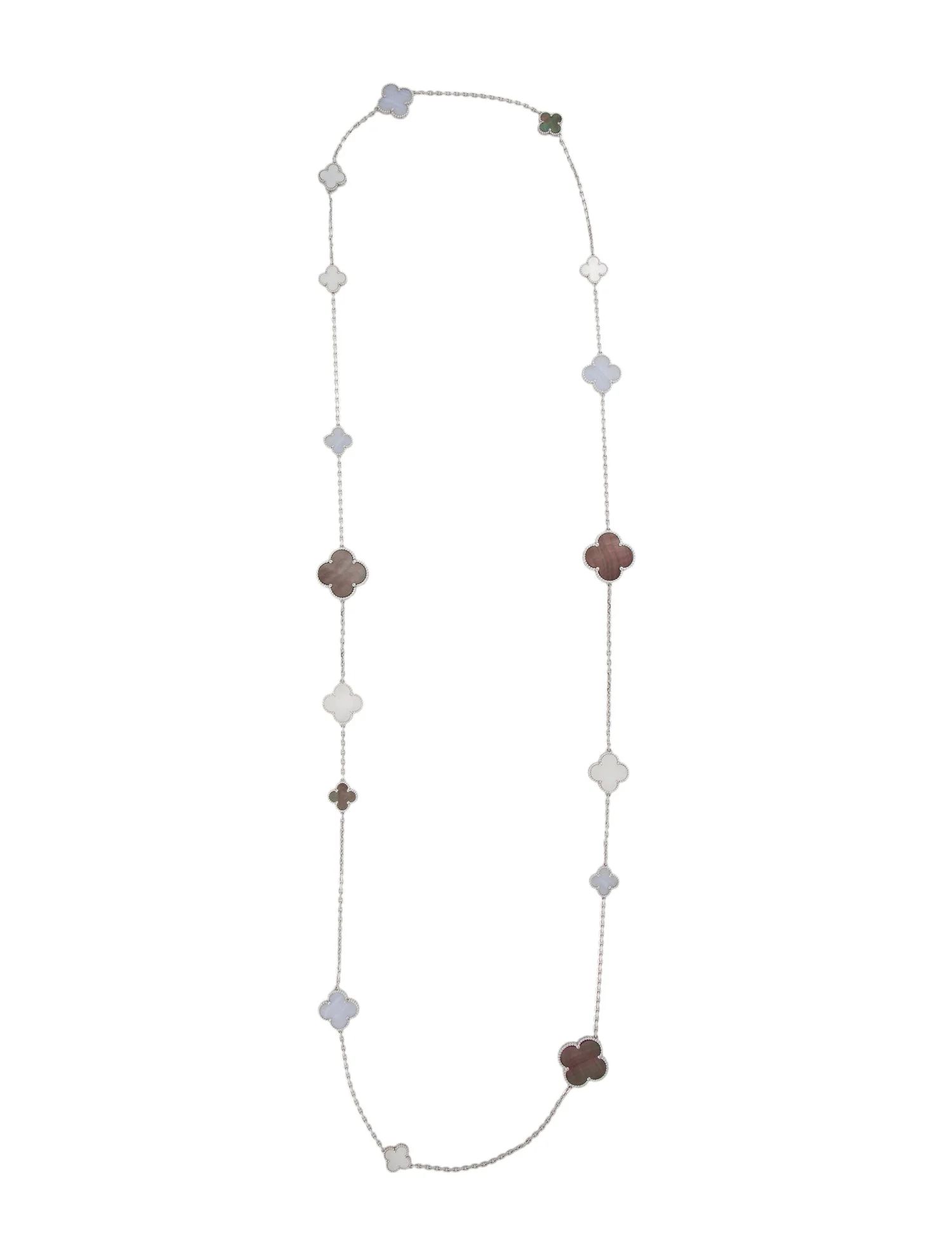 Mother of Pearl Magic Alhambra Long Necklace, 16 Motifs | The RealReal