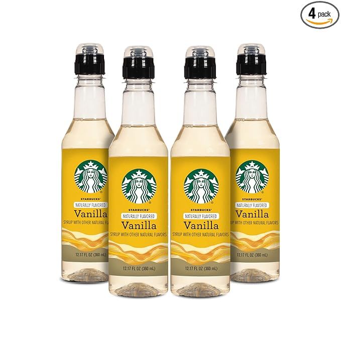Amazon.com : Starbucks Naturally Flavored Coffee Syrup, Vanilla, Pack of 4 : Everything Else | Amazon (US)