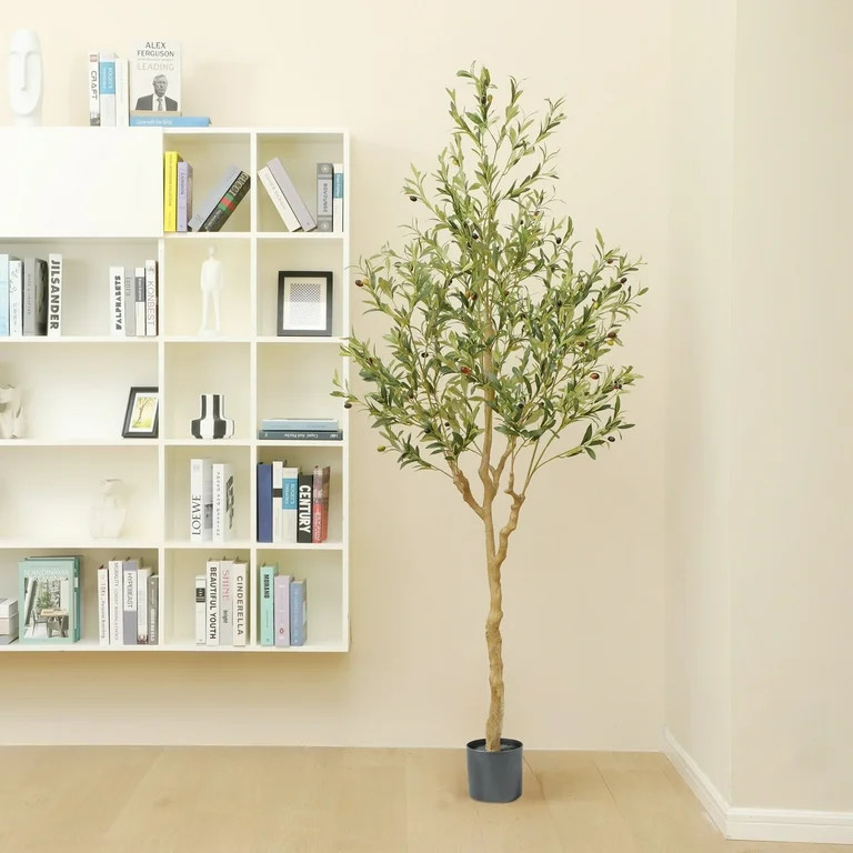 Nafresh 7FT Tall and Fuller Style Artificial Olive Tree, Realistic Faux Olive Plant for Indoor D... | Walmart (US)