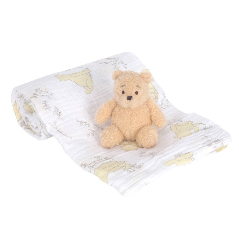Lambs & Ivy Winnie The Pooh Swaddle Blanket & Plush Gift Set - 2pk | Target