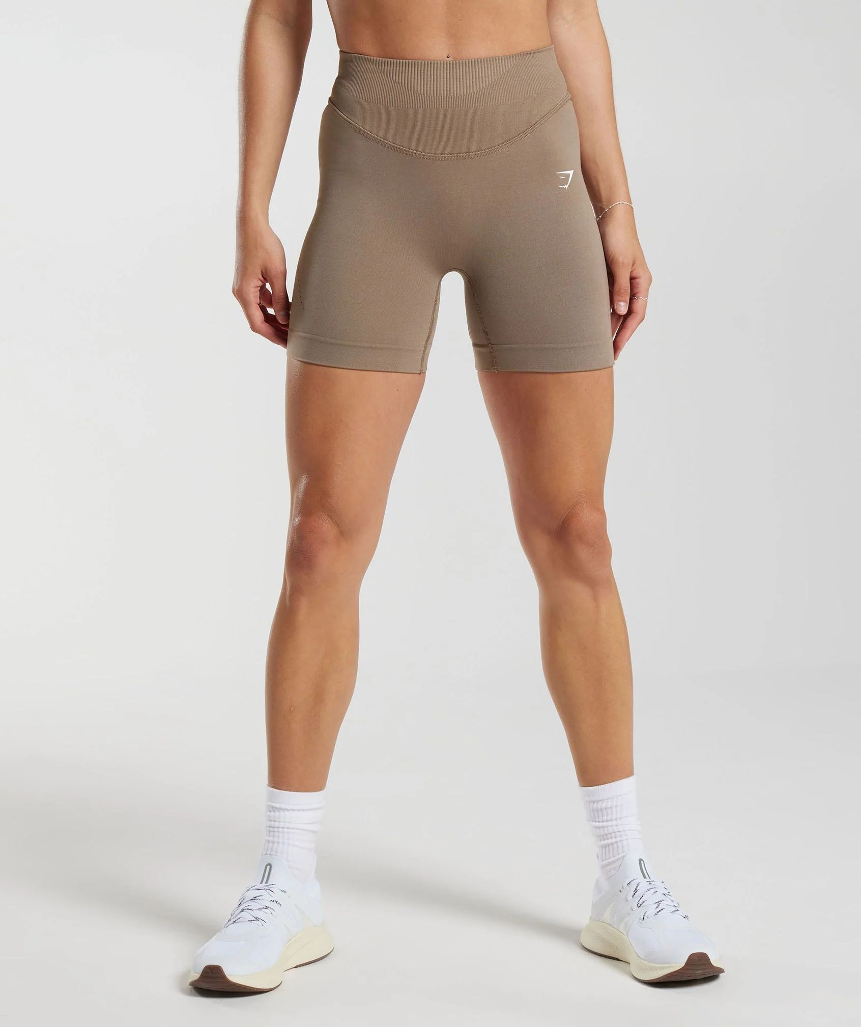 Sweat Seamless Shorts Fossil Brown | Gymshark US