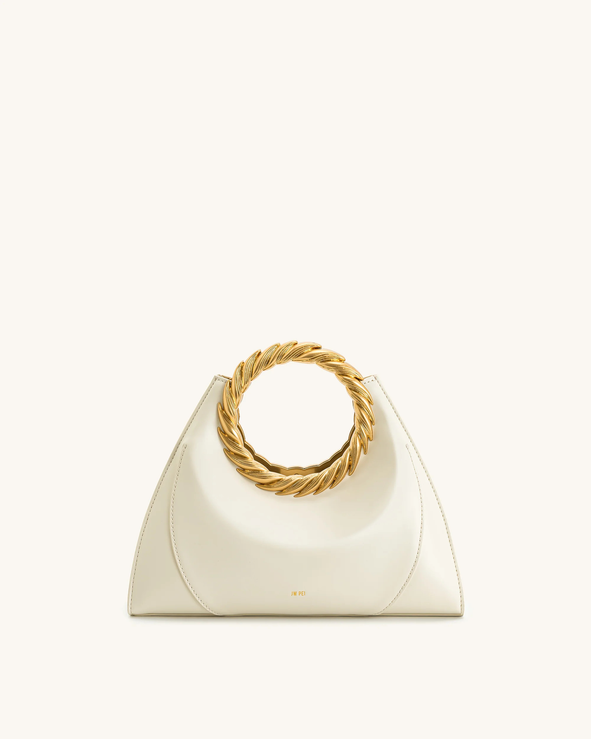 Amiya Leaf Handle Sculpture Bag - White | JW PEI US