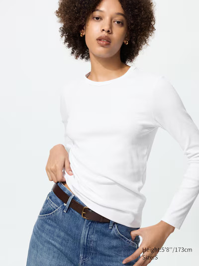 Soft Ribbed T-Shirt | Long Sleeve | UNIQLO (US)