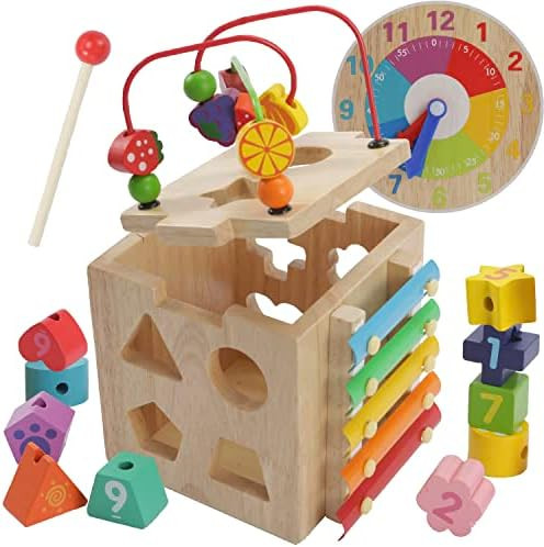 Montessori Mama Baby Activity Cube Montessori Toys for 1 Year Old + | Learning Toys for 1+ Year O... | Amazon (US)
