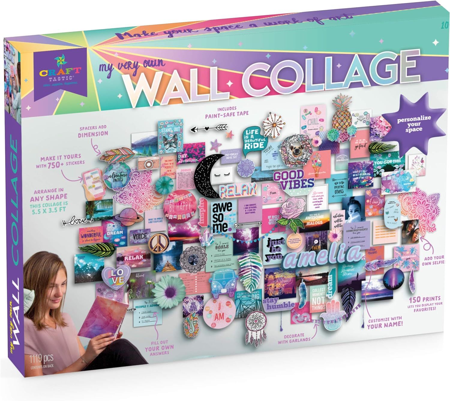 Craft-tastic – DIY Wall Collage – Craft Kit – Personalize Your Space with Inspiring Quotes,... | Amazon (US)