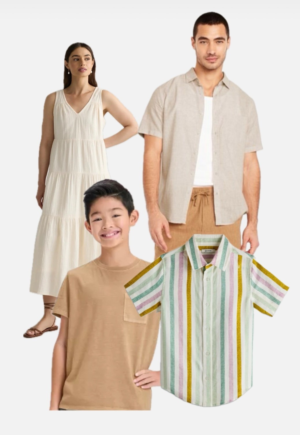 Summer family photo outfit inspiration- pair a fun stripe with timeless neutrals like a muslin gauze dress, linen shirts and classic tees.

#LTKFamily #LTKKids #LTKMens