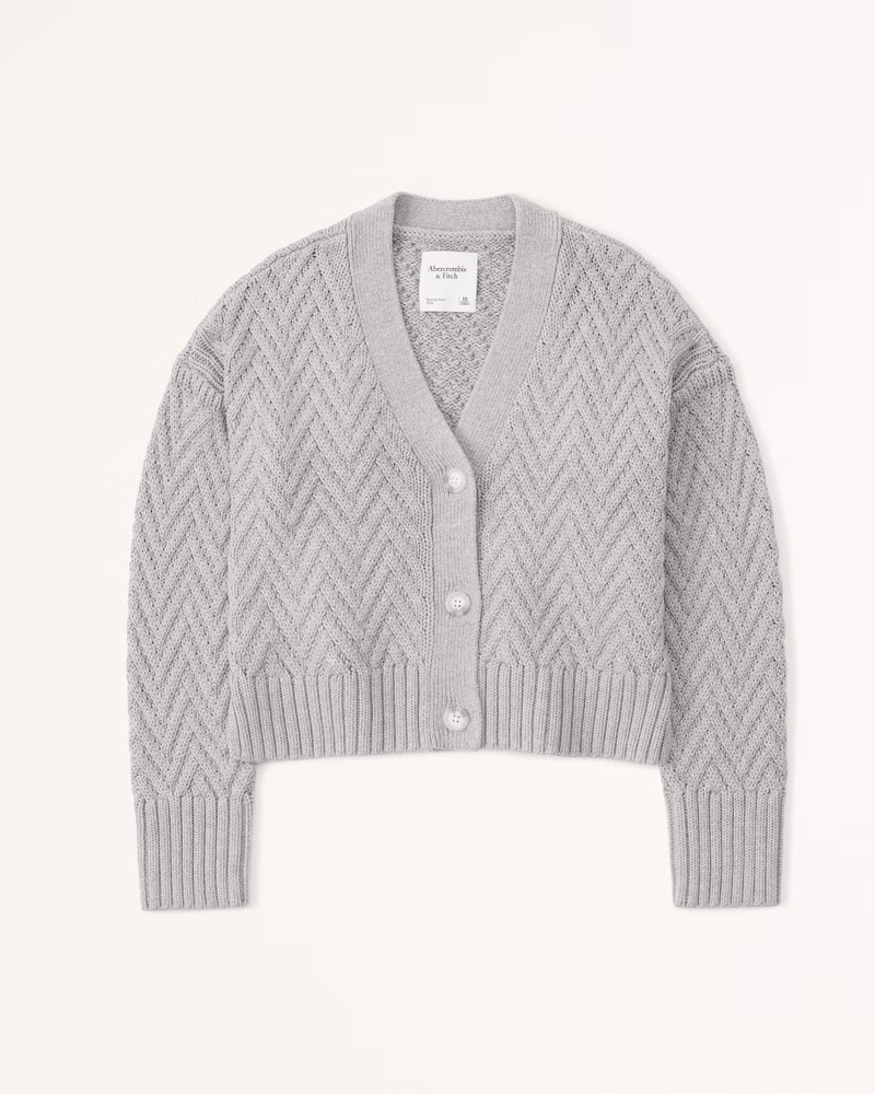 Herringbone Stitch Cardigan | Abercrombie & Fitch (US)