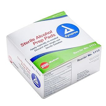 Dynarex Alcohol Prep Pad Sterile, Medium, 200 count | Amazon (US)