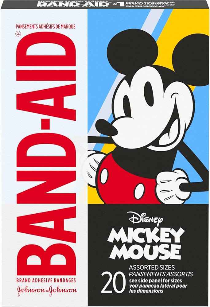 Band-Aid Brand Adhesive Bandages for Minor Cuts & Scrapes, Wound Care Featuring Disney's Mickey M... | Amazon (US)