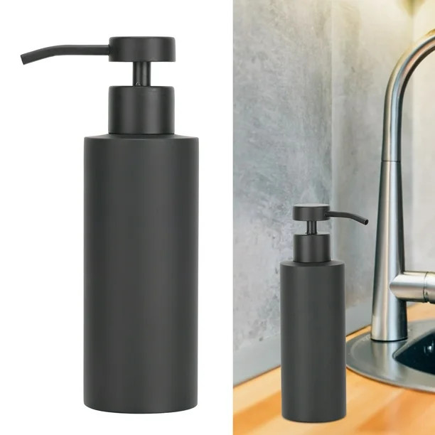Mgaxyff Black Kitchen Soap Dispenser Stainless Steel Bathroom Manual Press Soap Container Househo... | Walmart (US)