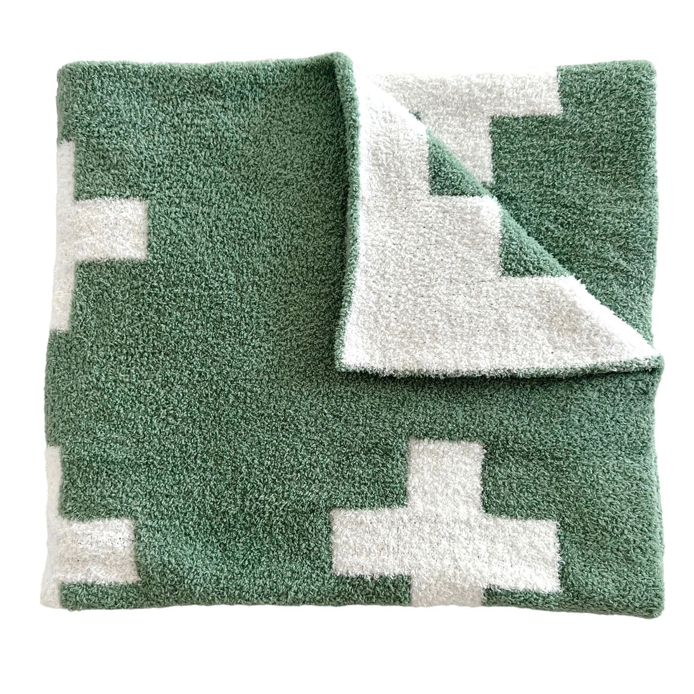 Phufy™ Bliss Blanket, Matcha/White Cross | SpearmintLOVE