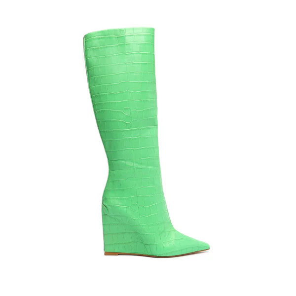 Asya Up Crocodile-Embossed Leather Boot | Schutz Shoes (US)
