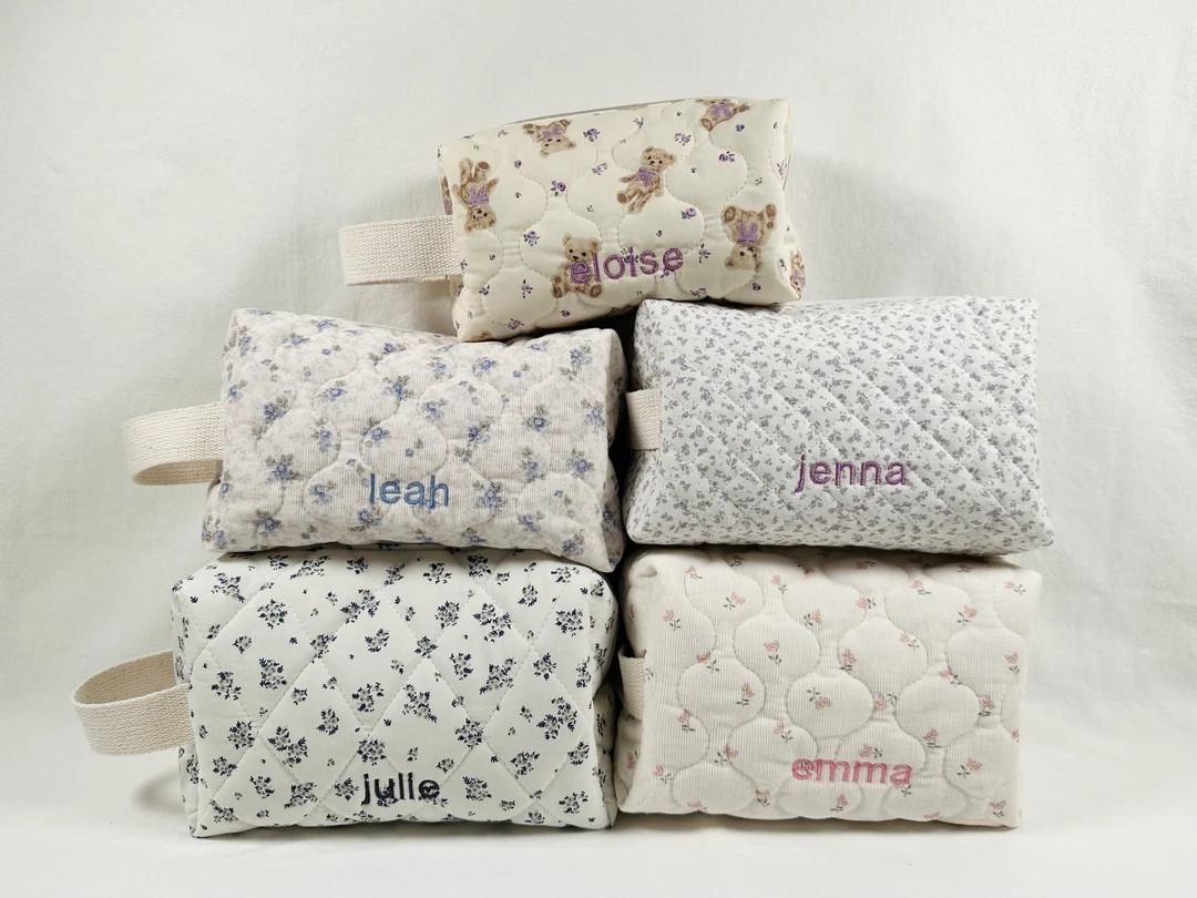 Personalized Cosmetic Bag, Custom Makeup Bag, Travel Toiletry Bag, Bridesmaid Proposal Gifts, Qui... | Etsy (US)