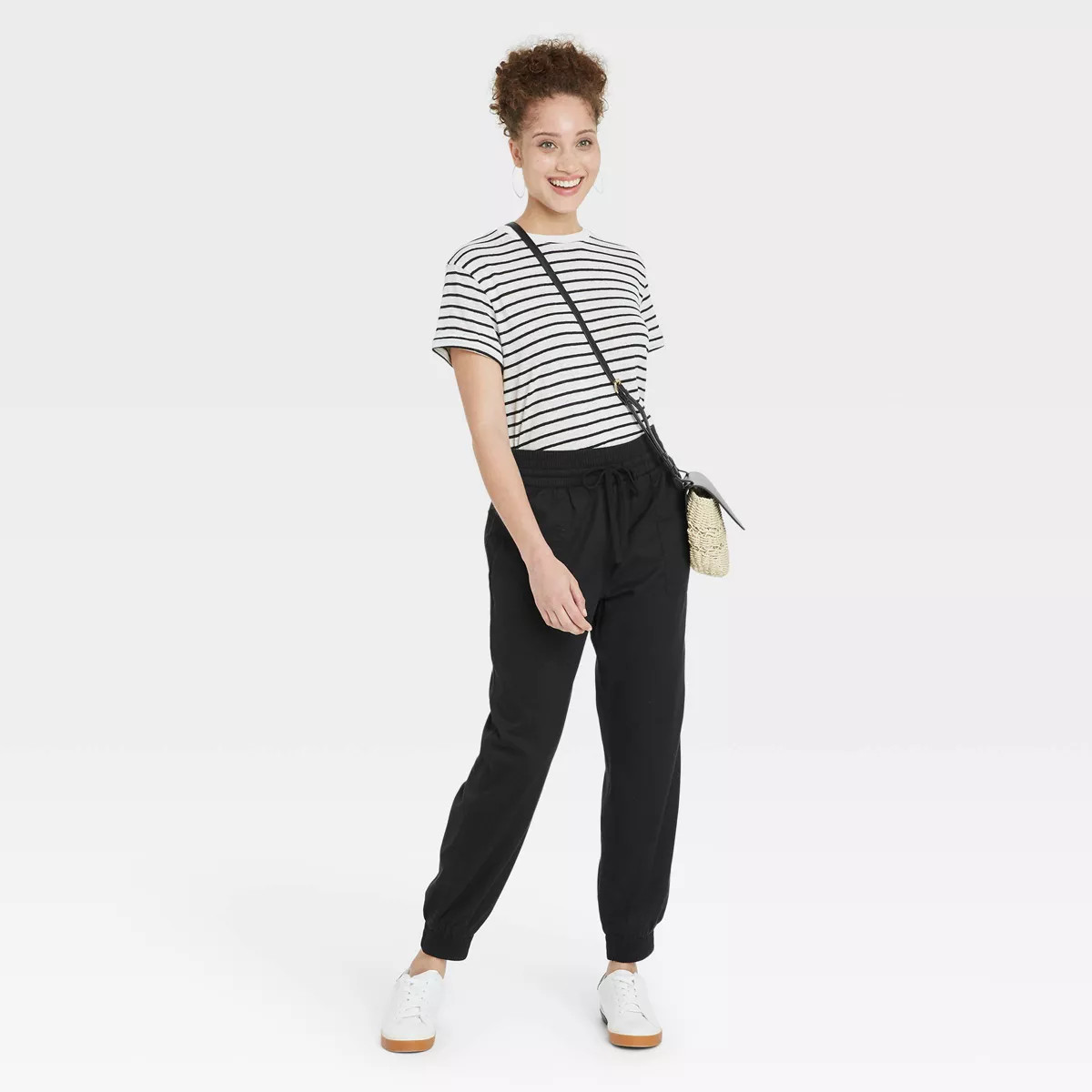 Women's High-Rise Woven Ankle Jogger Pants - A New Day™ | Target