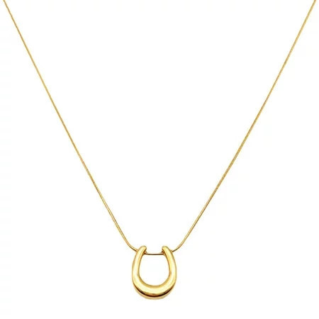 Horseshoe Necklace Pendant Necklace Personalized Neck Chain Women Neck Jewelry | Walmart (US)