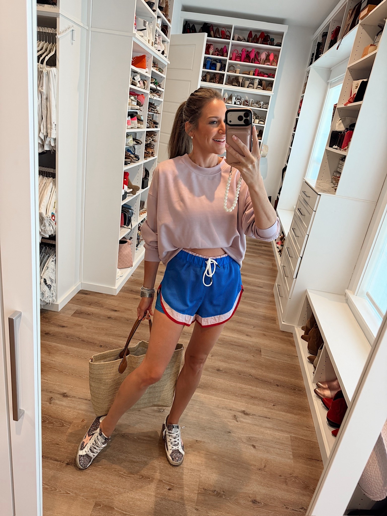 Today’s momfit! In a small shorts, medium sweatshirt and accessories- fits tts.

#LTKSeasonal #LTKmomlife #LTKootd