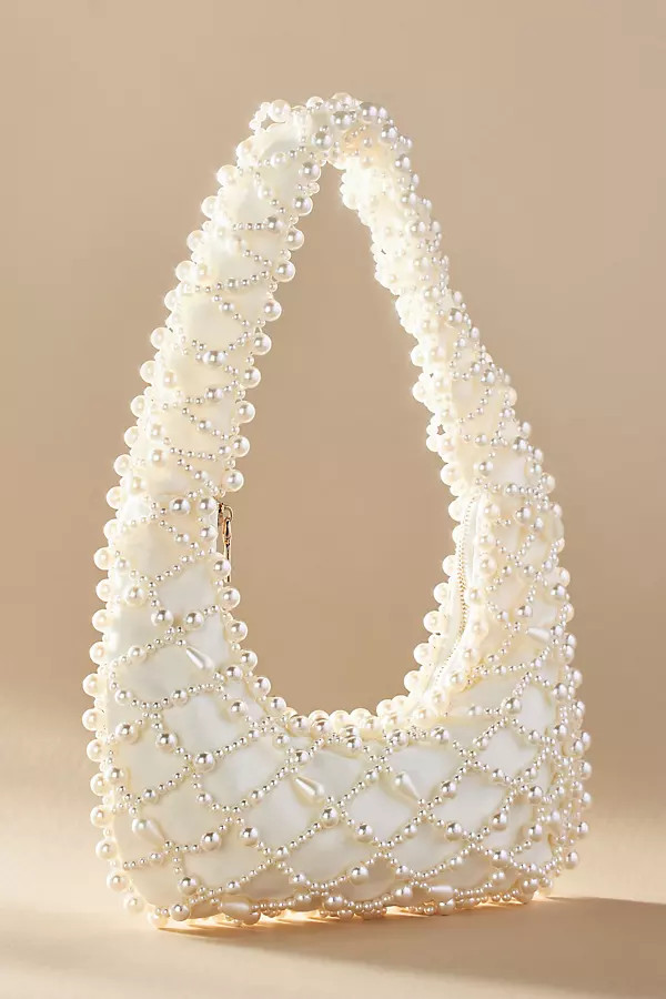 Lucy Satin Pearl Handbag | Anthropologie (US)