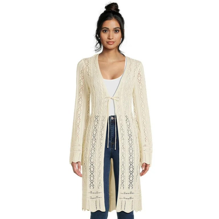 No Boundaries Juniors Pointelle Duster, Sizes XS-3XL | Walmart (US)