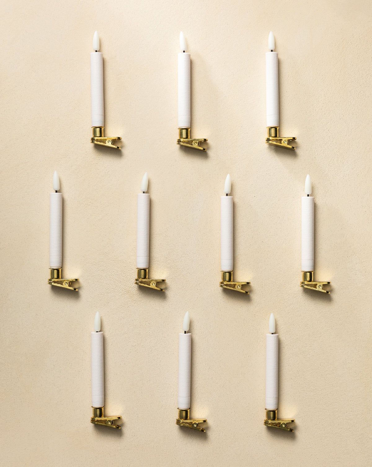 LED Candle Lights with Brass Clip (Set of 10) | McGee & Co. (US)