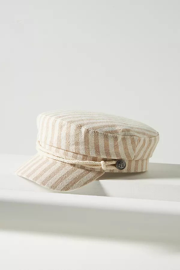 By Anthropologie Oxford Stripe Newsboy Cap | Anthropologie (US)