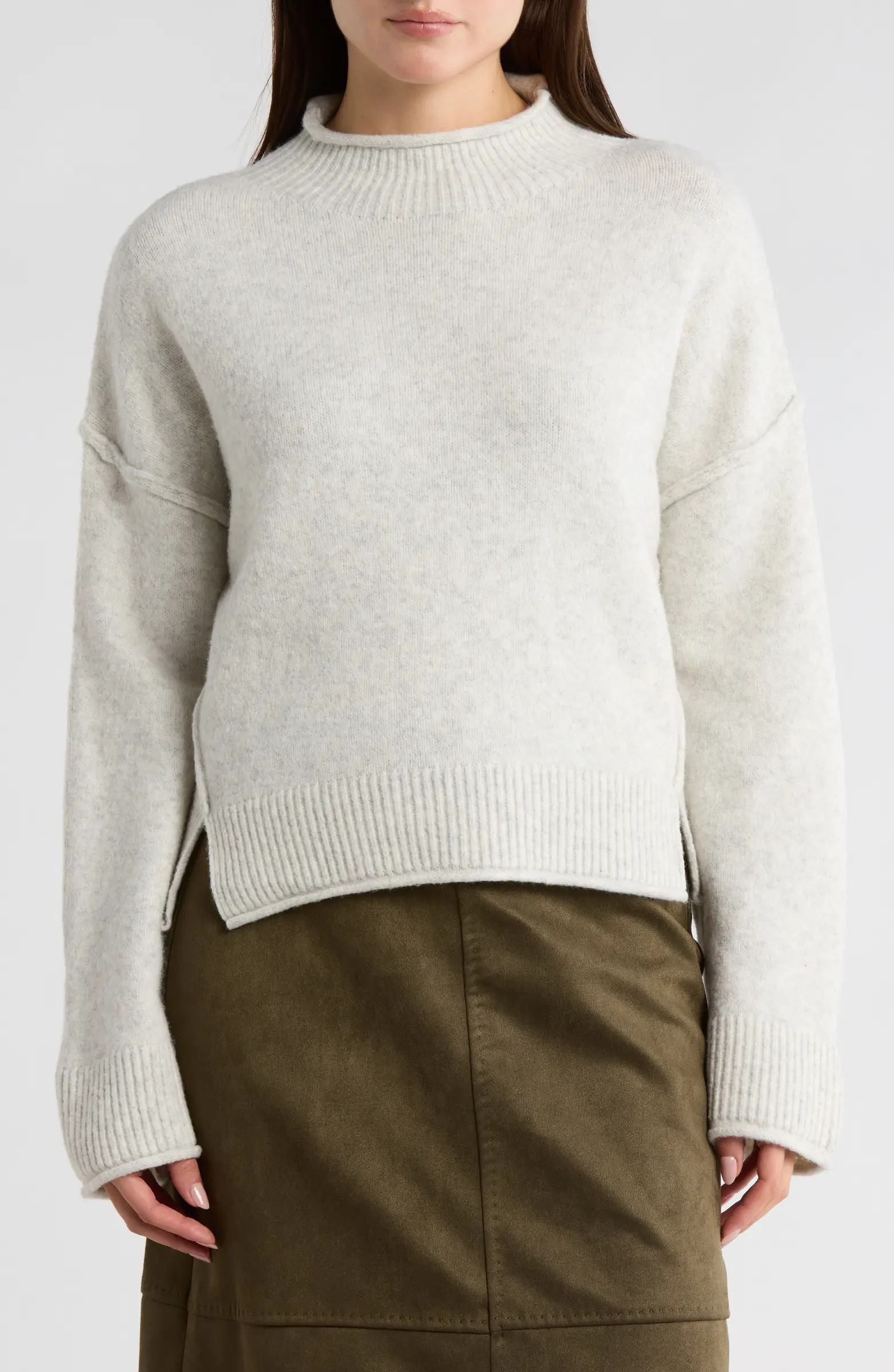 MAX STUDIO Exposed Seam Turtleneck Sweater | Nordstromrack | Nordstrom Rack