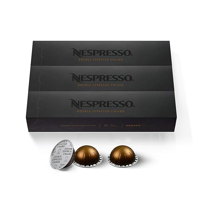 Nespresso Capsules VertuoLine, Double Espresso Chiaro, 30 Count, 2.7 Ounce | Amazon (US)