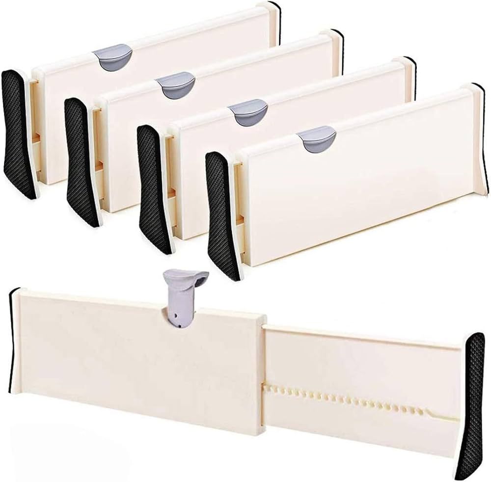 Drawer Dividers 11"-17.3" Adjustable Dresser Drawer Organizers, Drawer Separators for Silverware ... | Amazon (UK)