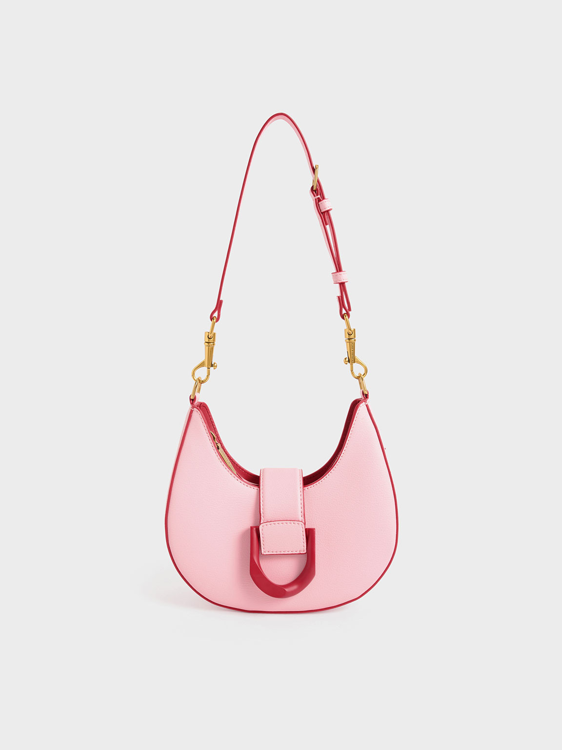 Gabine Belted Hobo Bag
 - Pink | Charles & Keith UK