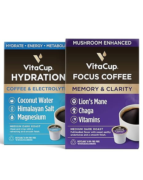 VitaCup Hydration & Focus 34 ct Bundle | Hydration & Focus |Superfood & Vitamins Infused | Variet... | Amazon (US)