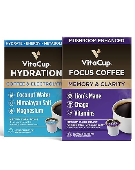 VitaCup Hydration & Focus 34 ct Bundle | Hydration & Focus |Superfood & Vitamins Infused | Variet... | Amazon (US)