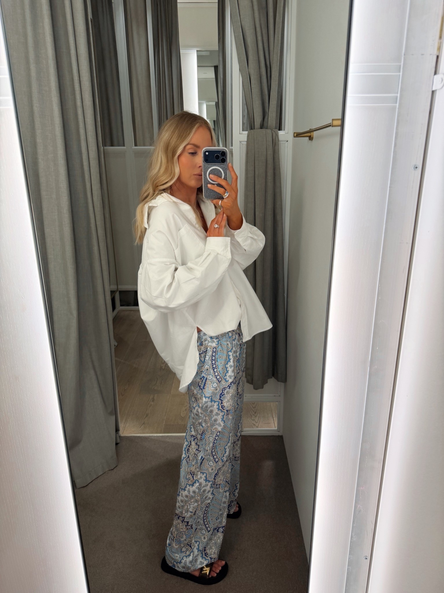 I do love a scarf print pant! I needed to size up to get the length, but I would recommend sizing up if you’re in-between sizes. I’m wearing a size 10 in the shirt and a 12 in the pants. 

#LTKfestive #LTKaustralia #LTKsummer