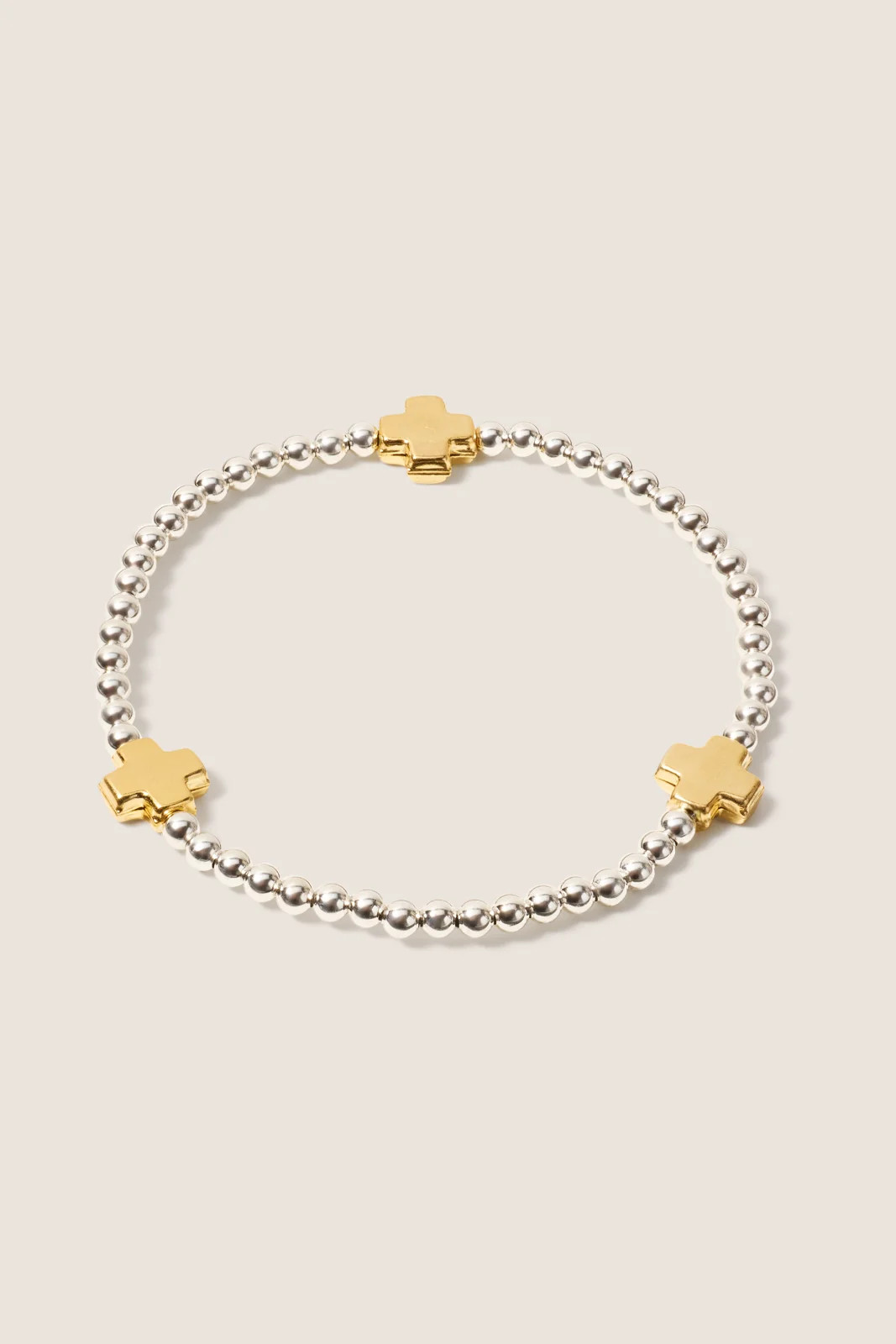 Signature Cross 3mm Mixed Metal Bracelet | Evereve
