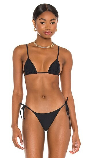 Equator Bikini Top in Black Terra | cancun outfits cancun outfit cabo outfits cabo outfit beach trip | Revolve Clothing (Global)