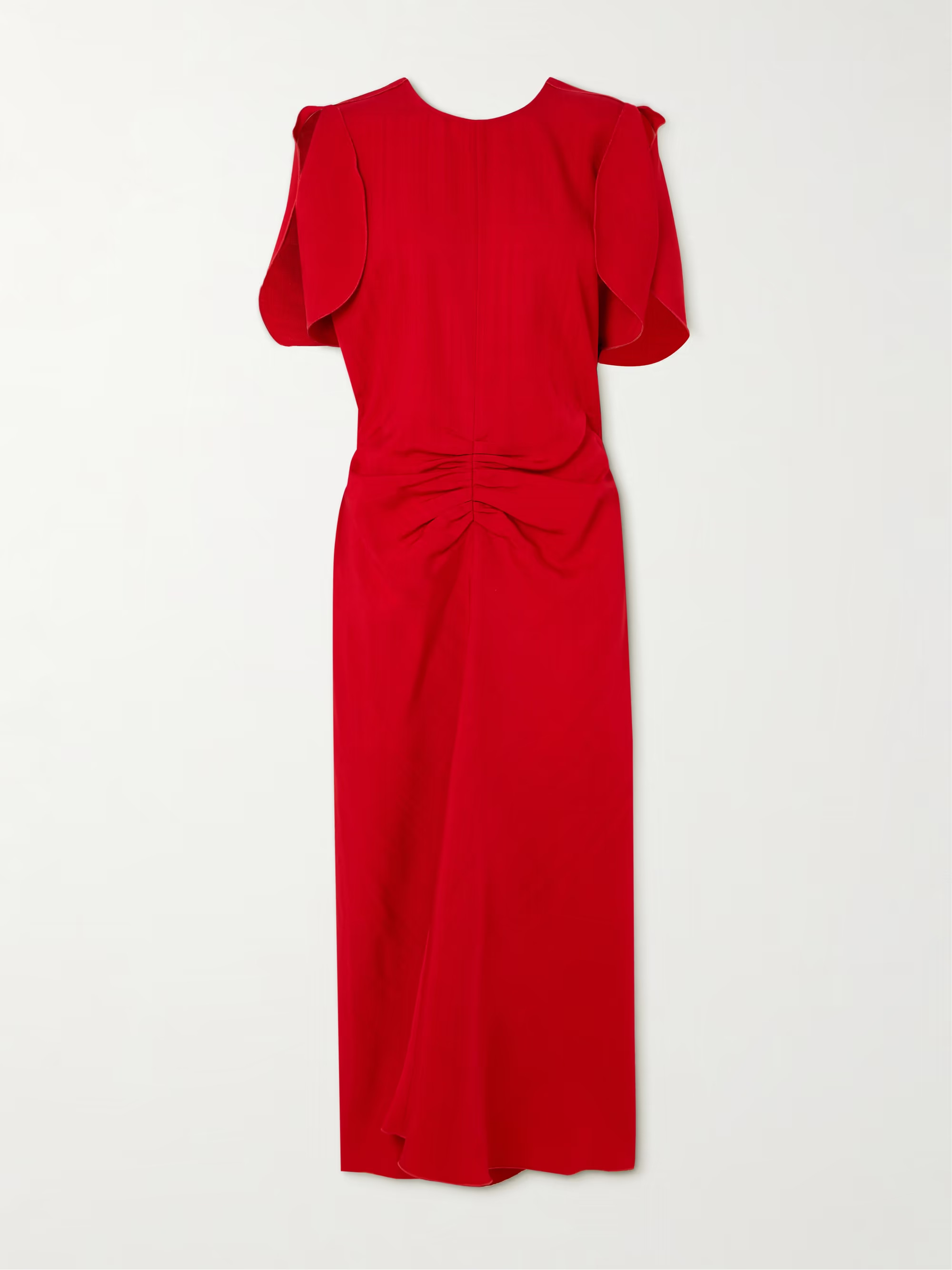 Gathered crepe midi dress | NET-A-PORTER (US)