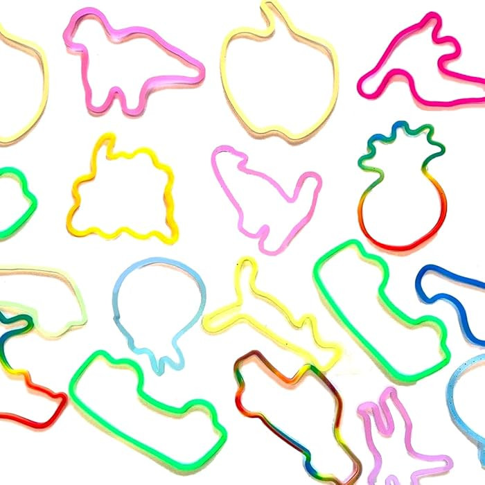 Mega Assortment Fun Bandz - Silicone Bandz Bracelets in Vibrant Colors and Shapes, Silly Toy for ... | Amazon (US)