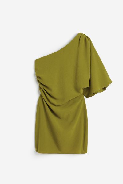Vestido drapeado de un hombro | H&M (FR, IT, ES, PT, BE)