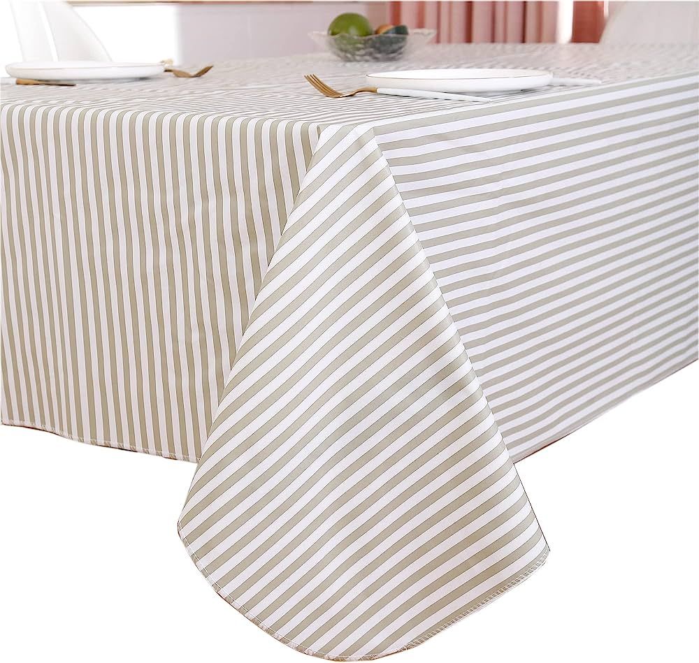 Vinyl Flannel Backed Tablecloth Waterproof Oil-Proof PVC Table Cloth Stain-Resistant Wipeable Tab... | Amazon (US)