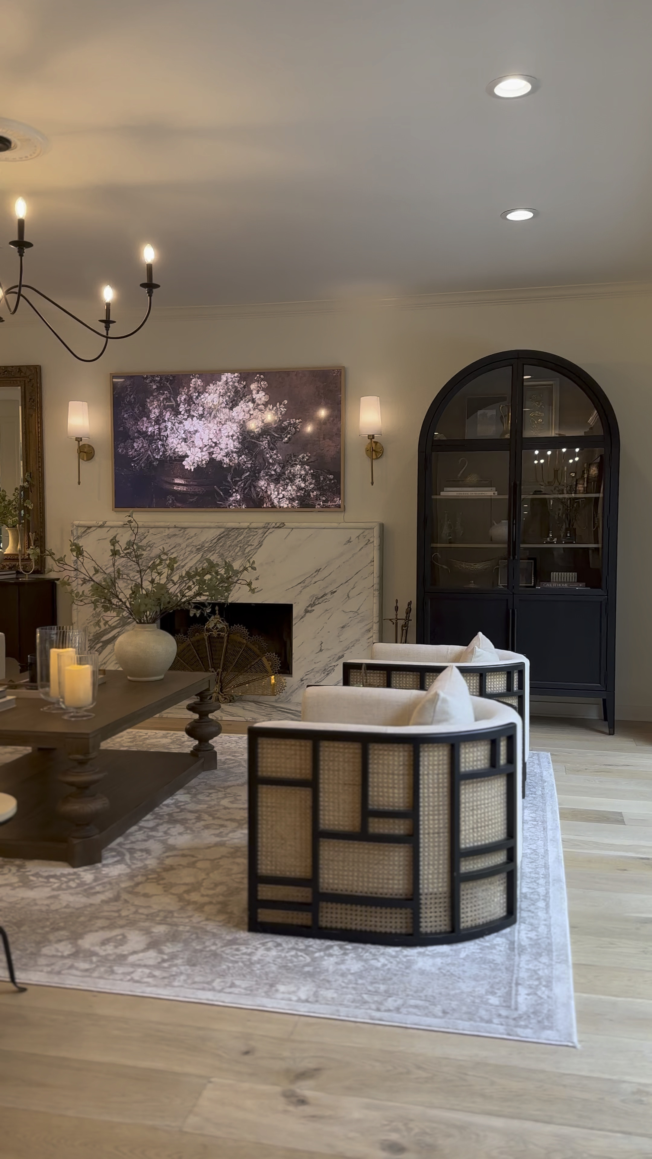 Living room views 🤍 My sconces next to the TV are wireless and from Amazon!

#LTKHome #LTKStyleTip #LTKSaleAlert