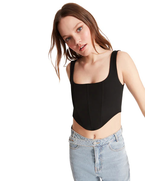 CORSET TOP BLACK | Steve Madden (US)