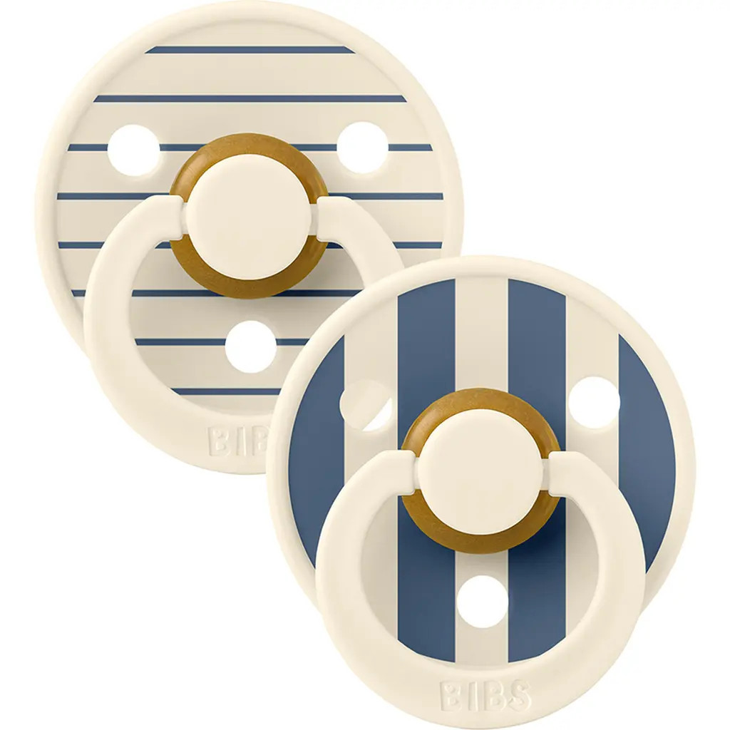 BIBS Studio Colour 2-Pack Pacifiers in Ivory Steel at Nordstrom | Nordstrom