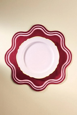 Madeline Embroidered Round Placemat | Anthropologie (US)