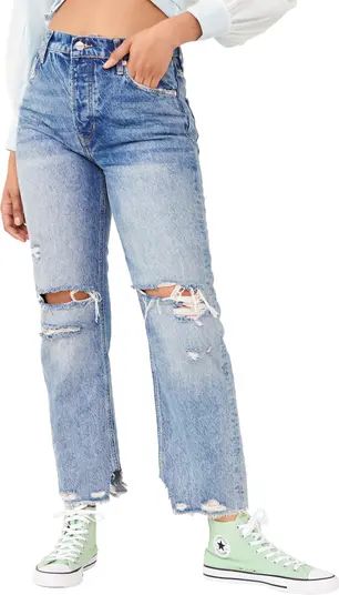 We the Free Distressed Tapered Baggy Boyfriend Jeans | Nordstrom