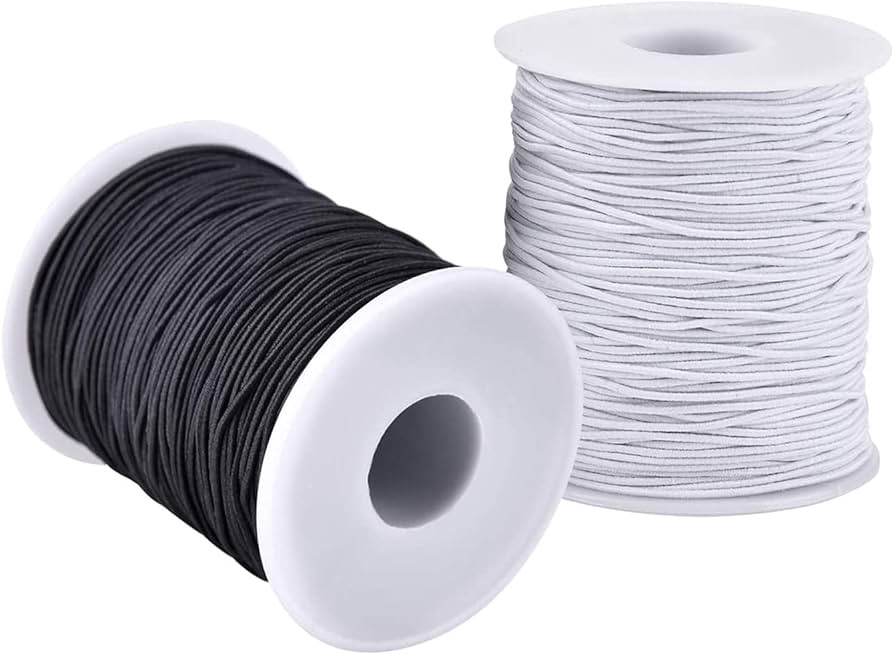 LUSTEMBER Elastic String for Bracelets, 2 Rolls 1 mm Sturdy Stretchy Elastic Cord for Jewelry Mak... | Amazon (US)