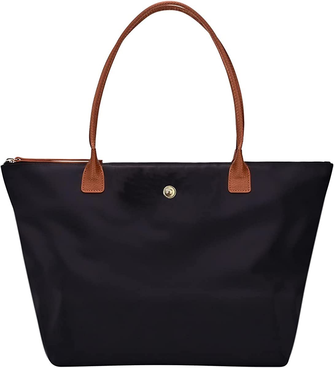 Shoulder Tote Bag for Women, GM LIKKIE Nylon Top-Handle Purse, Foldable Weekend Hobo Handbag | Amazon (US)