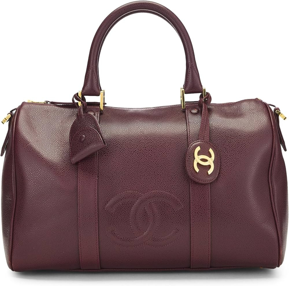 Amazon.com: Chanel, Pre-Loved Burgundy Caviar Boston, Burgundy : Luxury Stores | Amazon (US)