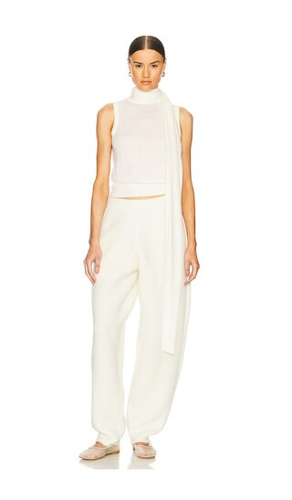 Charlee Knit Scarf Top in Ivory | Revolve Clothing (Global)