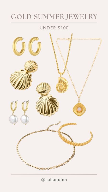 Gold summer jewelry under $100 ✨

Summer accessories | gold accents

#LTKstyletip #LTKfindsunder100 #LTKSeasonal