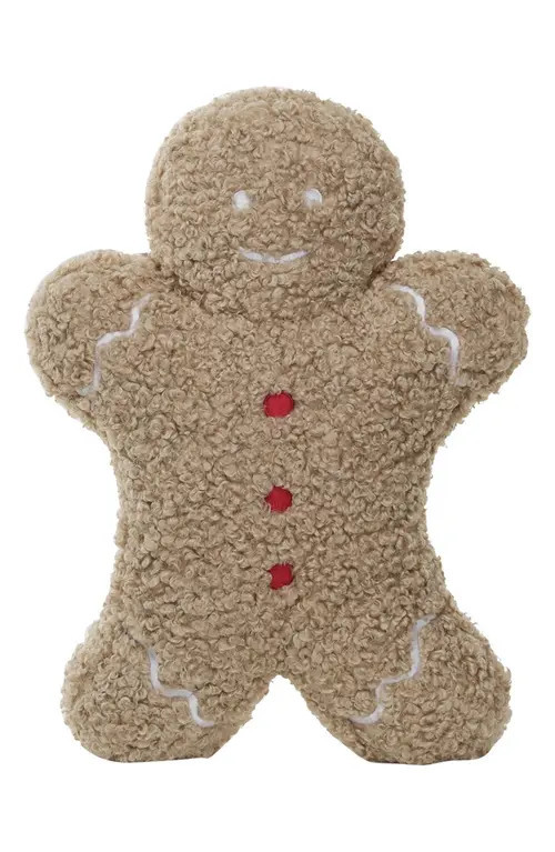 Creative Co-Op Gingerbread Man Accent Pillow in Brown at Nordstrom | Nordstrom